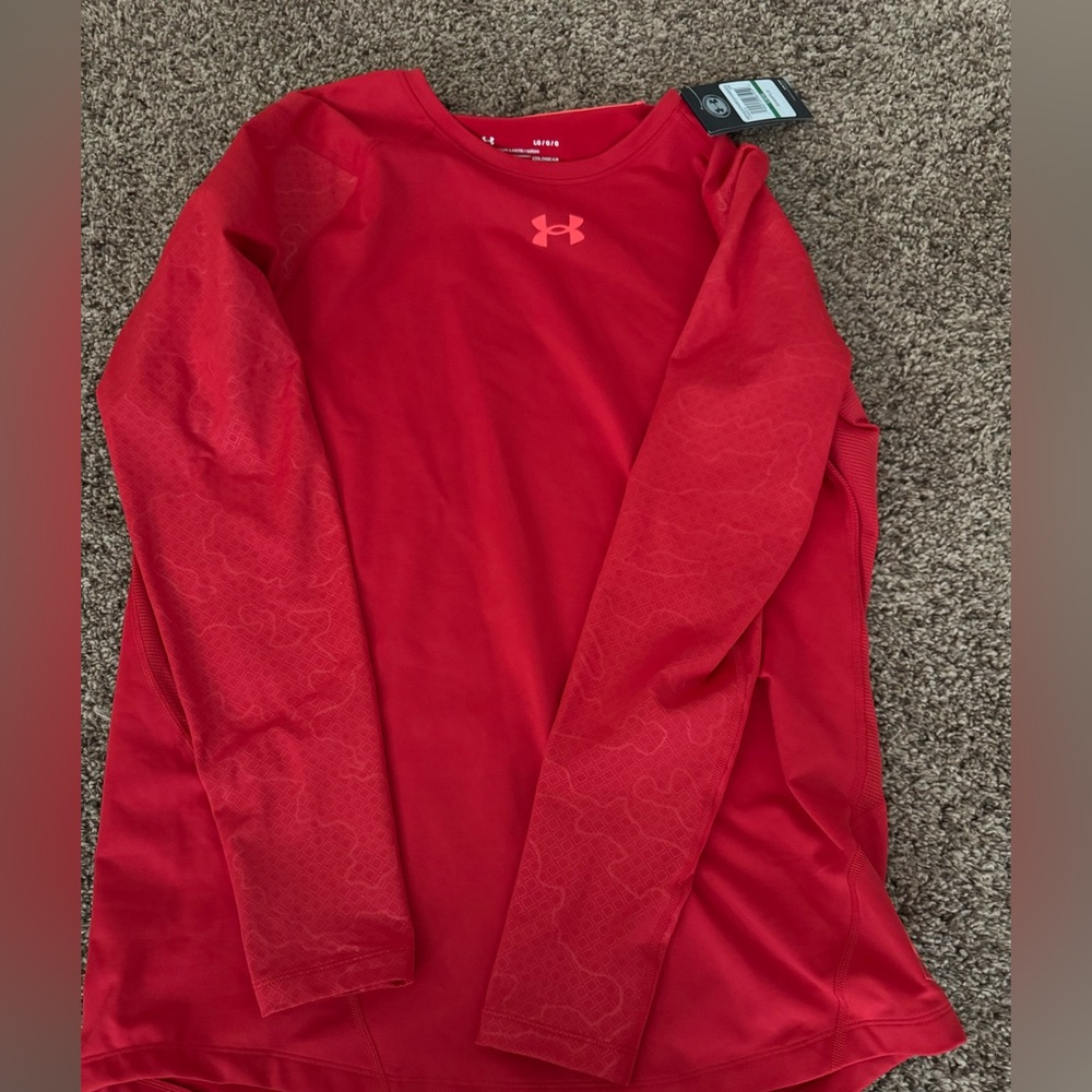Under Armour ColdGear Red Baseball Shirt